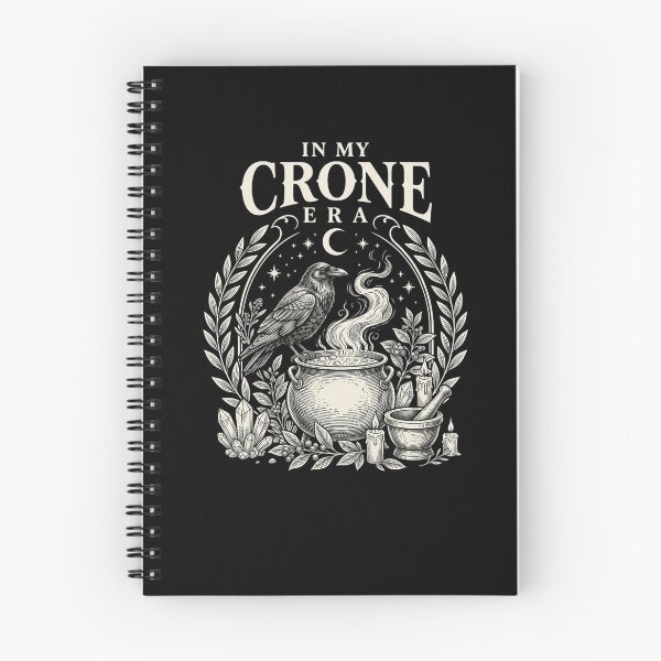 Item preview, In My Crone Era Witchy Raven Cauldron Goth Witch designed and sold by BHMARTS.