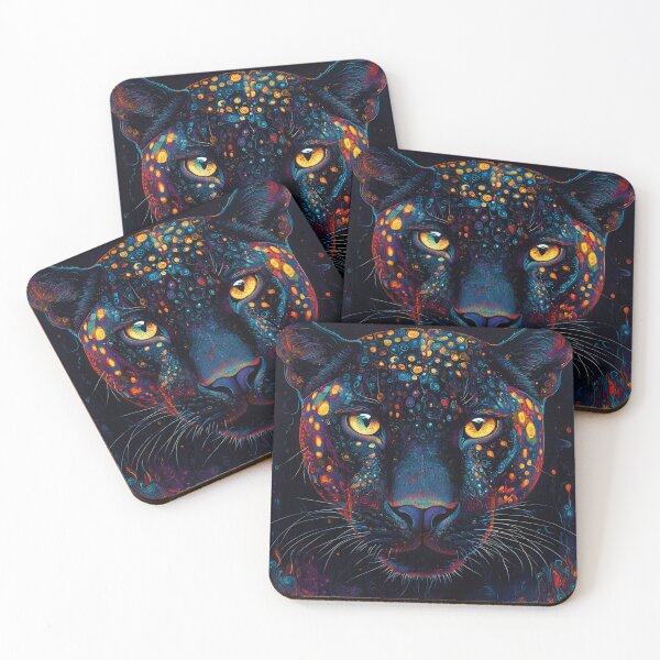 Item preview, Mysterious, mystical, psychedelic black jaguar designed and sold by dcrc.