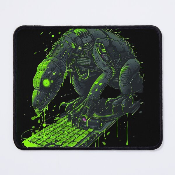 Item preview, ERR 404 Mutation Cyber Raptor Gaming Keyboard Art designed and sold by VectorForge.