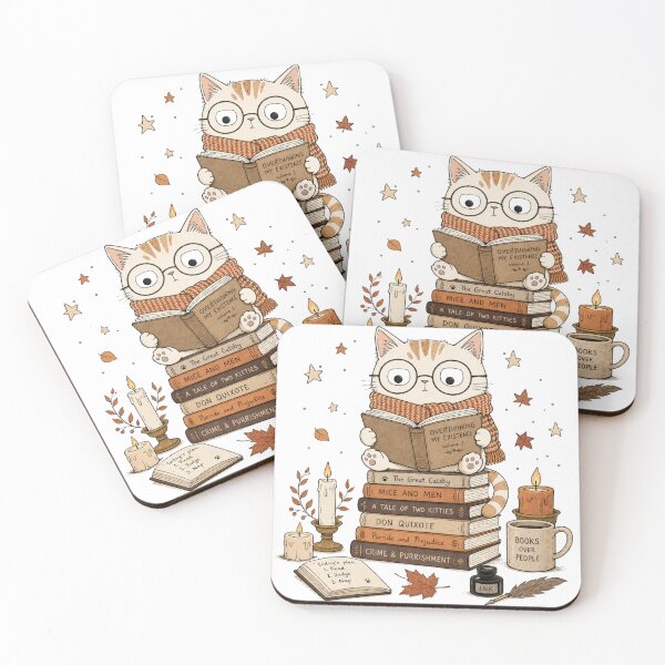 Item preview, Overthinking My Existence | Cozy Reading Cat Design | Book Lover Cat Gift designed and sold by Fernhaven.