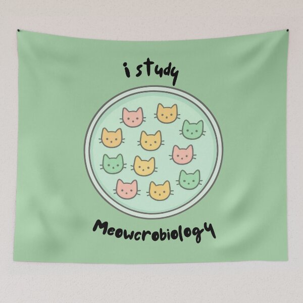 Item preview, I study meowcrobiology, cat themed design, microbiology, microbiologist designed and sold by Girly-Universe.