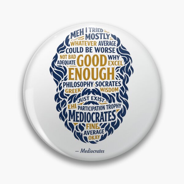 Item preview, Mediocrates Good Enough Word Cloud designed and sold by Print Loft.