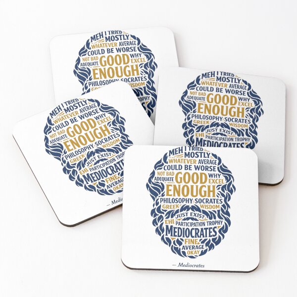 Item preview, Mediocrates Good Enough Word Cloud designed and sold by Print Loft.