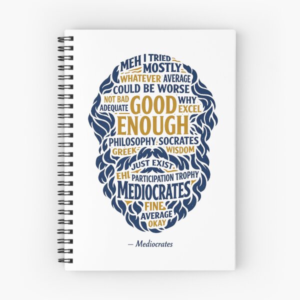 Item preview, Mediocrates Good Enough Word Cloud designed and sold by Print Loft.