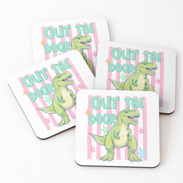 Item preview, Retro Style T-Rex Dinosaur - "Out The Door" designed and sold by Polarisofficial.