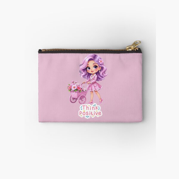 Item preview, Cute Fashion Doll Pulling Flower Cart – Think Positive Illustration designed and sold by daila70.
