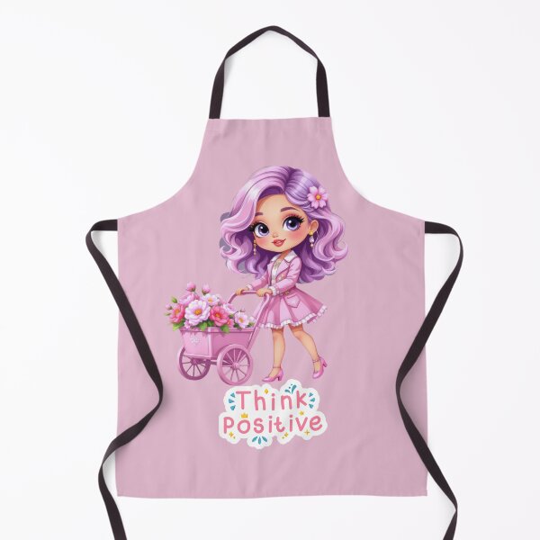 Item preview, Cute Fashion Doll Pulling Flower Cart – Think Positive Illustration designed and sold by daila70.
