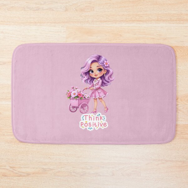 Item preview, Cute Fashion Doll Pulling Flower Cart – Think Positive Illustration designed and sold by daila70.