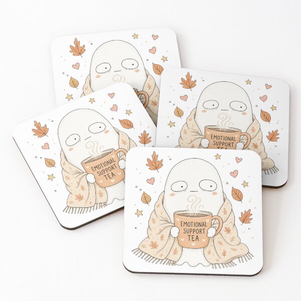Item preview, Emotional Support Tea | Cozy Ghost Autumn Design | Cute introvert gift designed and sold by Fernhaven.