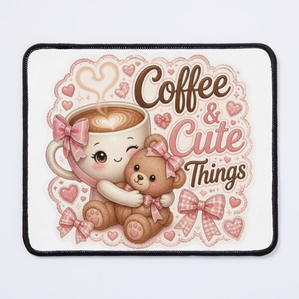 Item preview, Coffee & Cute Things Kawaii Sticker designed and sold by Stylestickers55.