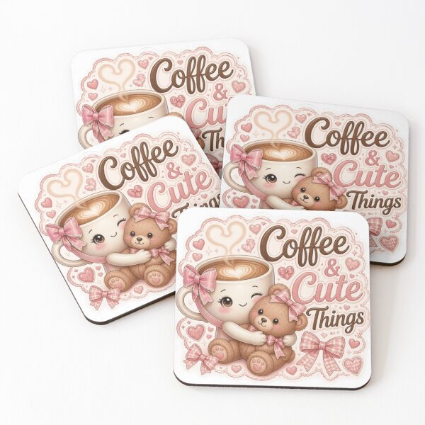 Item preview, Coffee & Cute Things Kawaii Sticker designed and sold by Stylestickers55.