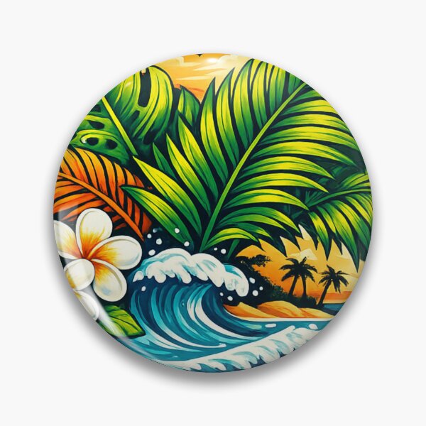 Item preview, Tropical palm and island design designed and sold by Moonshroomarts.