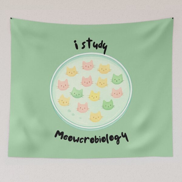 Item preview, I study meowcrobiology, cat themed design, microbiology, microbiologist designed and sold by Girly-Universe.