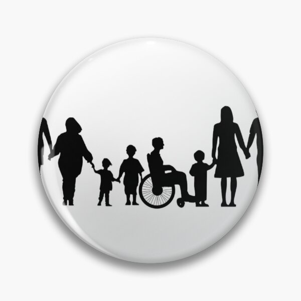 Item preview, Inclusive Family Silhouette Line Art designed and sold by DailyDoodlesBySumbul.
