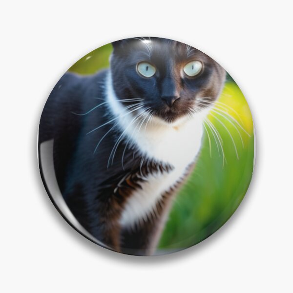 Item preview, Animals - Tuxedo Cat with Blue-Green Eyes, Cinematic Animal Portrait designed and sold by DoodyPets.