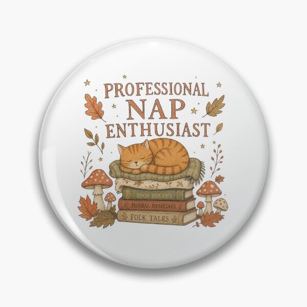 Item preview, Professional Nap Enthusiast Cat | Cozy Autumn Book Lover Design | Sleepy Orange Cat Gift designed and sold by Fernhaven.