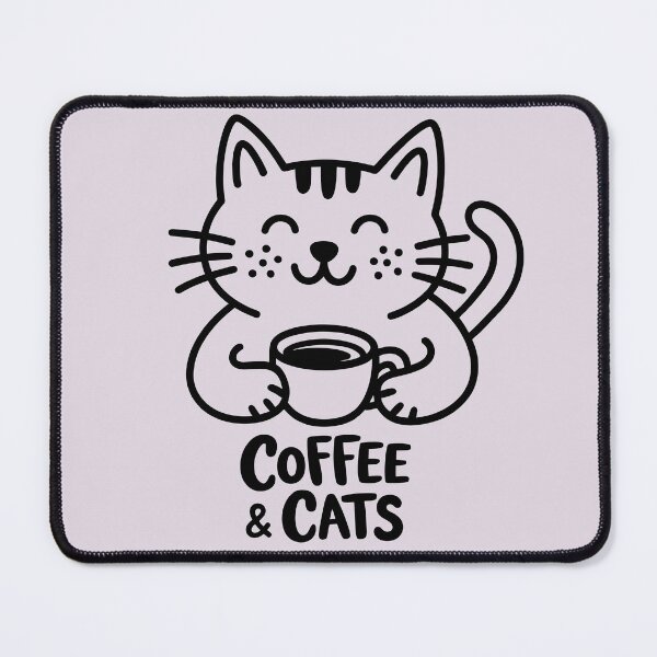 Item preview, Cute Character Cat & Coffee - Hand-Drawn Aesthetic Shirt designed and sold by ArthousePromos.