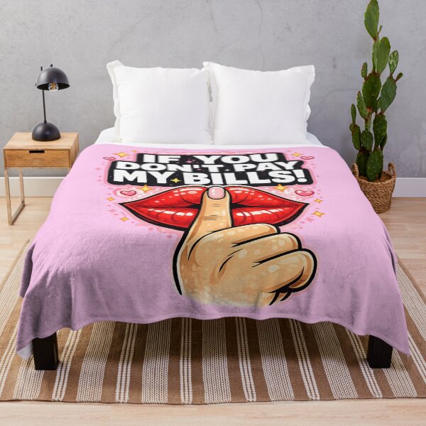 Item preview, If You Don't Pay My Bills - Funny Sassy Quote Lips Shhh Humor designed and sold by Shape Snip Studio.