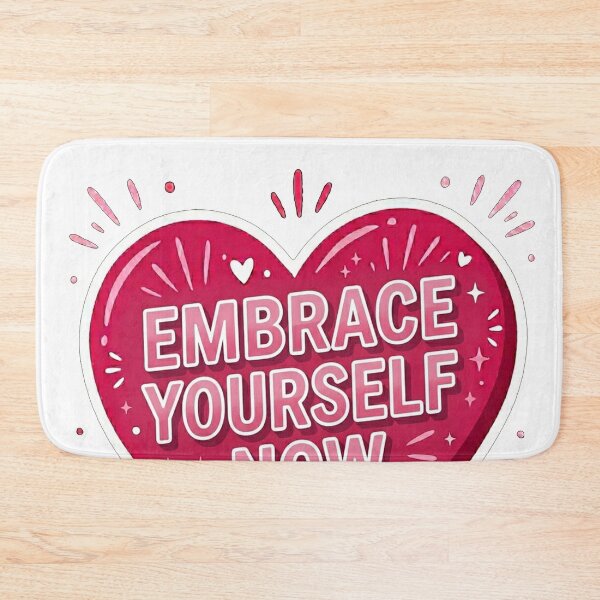 Item preview, Embrace Yourself Now Pink Heart Motivational designed and sold by Owcomm.