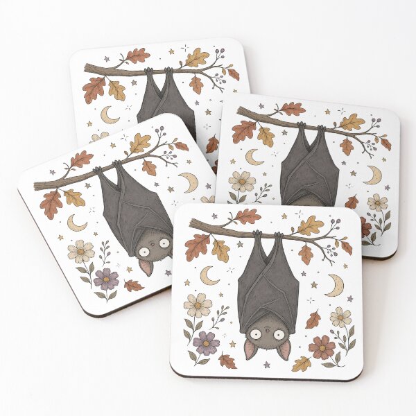 Item preview, Cute Hanging Bat | Cozy Goth Autumn Design | Spooky Cute Halloween Bat designed and sold by Fernhaven.