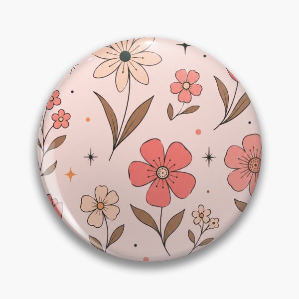 Item preview, Cute Retro Floral Pattern Design | Boho Wildflower Botanical Aesthetic Art designed and sold by TheStephanieRome.