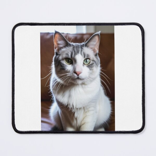 Item preview, Animals - White and Gray Tabby Cat, Elegant Feline Portrait designed and sold by DoodyPets.