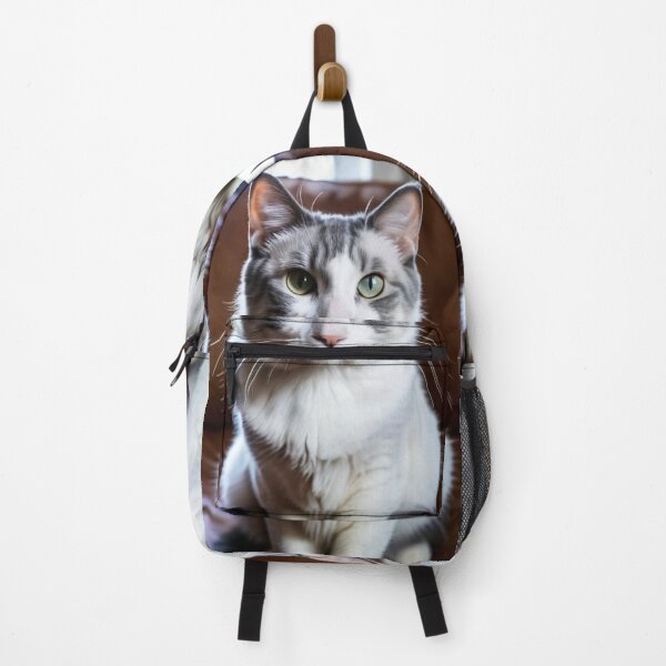Item preview, Animals - White and Gray Tabby Cat, Elegant Feline Portrait designed and sold by DoodyPets.