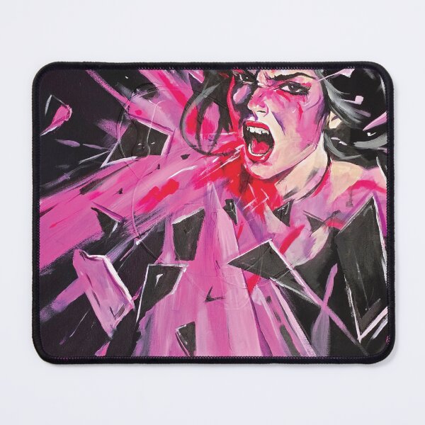 Item preview, Mean Girls Painting, female rage, rage art, screaming, pink painting, female paiting designed and sold by SavageLegion.