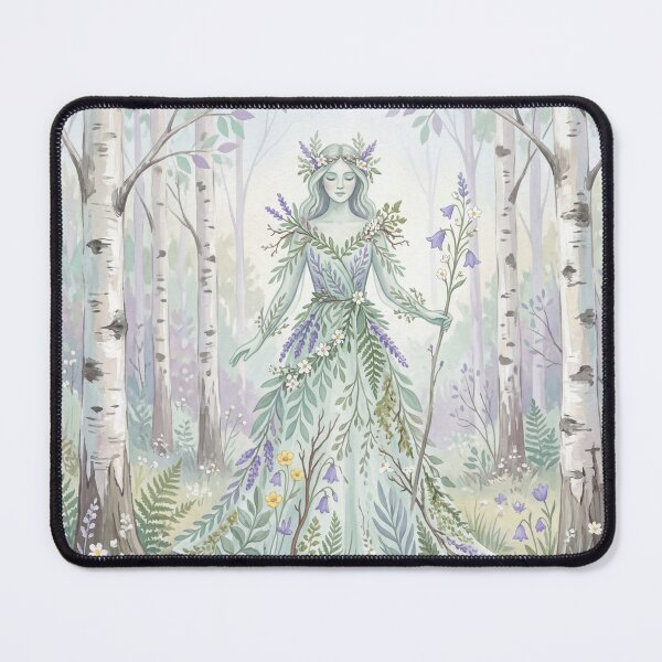 Item preview, Woodland Spirit Among Birch Trees designed and sold by ASTRAL ART LAB.