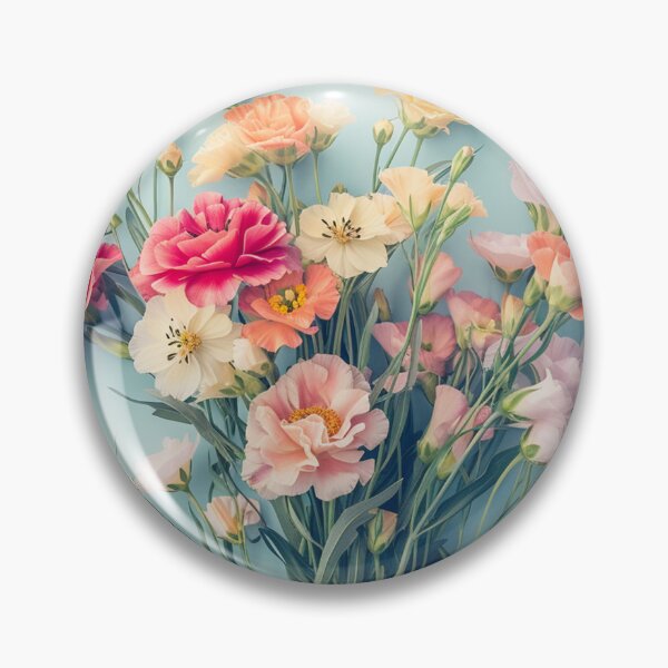 Item preview,  Concept of fresh springfield flowers on a pastel blue background. Beautiful delicate bloomed flowers. designed and sold by Soft Oddity.