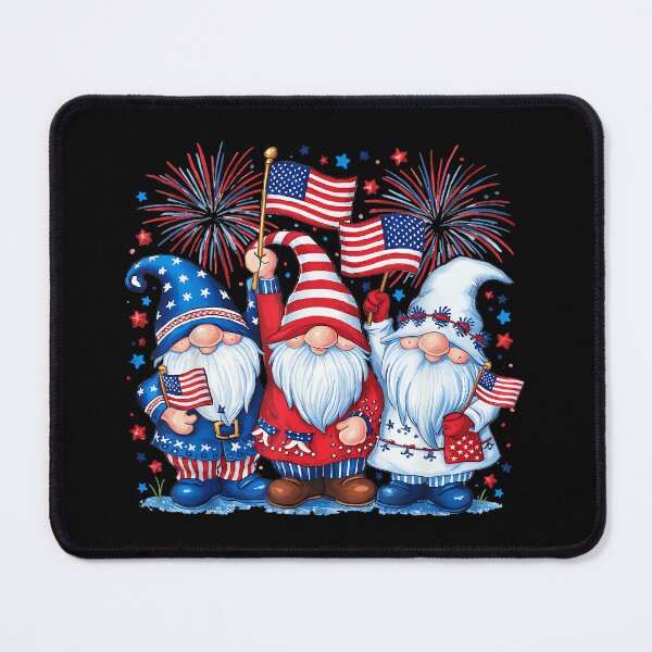 Item preview, 4th of July Gnomes America USA Flag Patriotic with Fireworks designed and sold by SylviaYLaughlin.