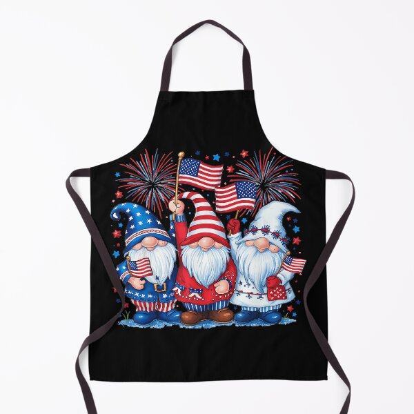 Item preview, 4th of July Gnomes America USA Flag Patriotic with Fireworks designed and sold by SylviaYLaughlin.