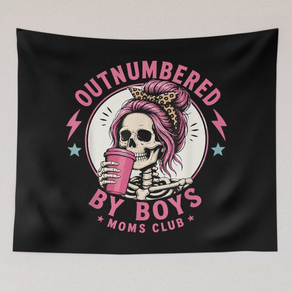 Item preview, Funny Outnumbered By Boys Boy Mom Club Skeleton Chaos Life designed and sold by AndersonLFernan.