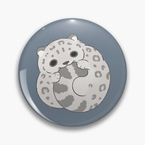 Item preview, Cute Kawaii Snow Leopard Biting Tail Sticker designed and sold by bosamji.