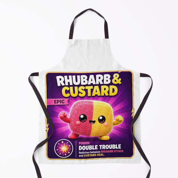 Item preview, Rhubarb & Custard Epic Candy Character Card designed and sold by Snackwave Ninety.