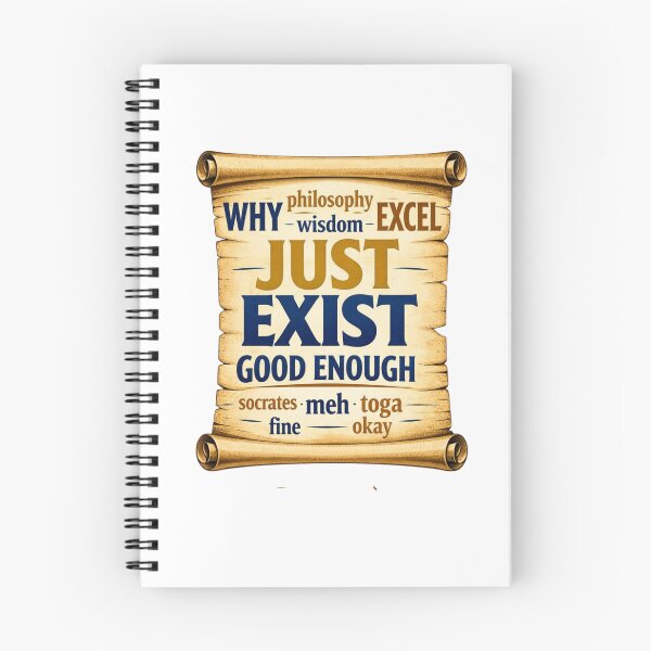 Item preview, Mediocrates Just Exist Good Enough Scroll designed and sold by Print Loft.