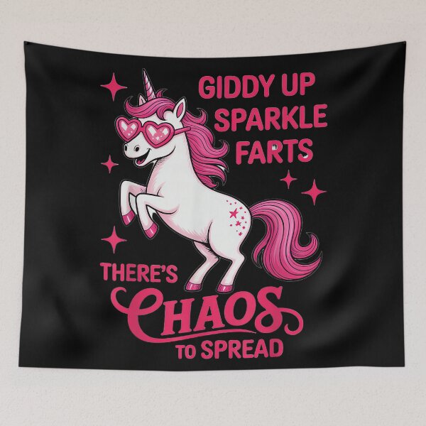 Item preview, Giddy Up Sparkle Farts There's Chaos to Spread Unicorn Farts designed and sold by AndersonLFernan.