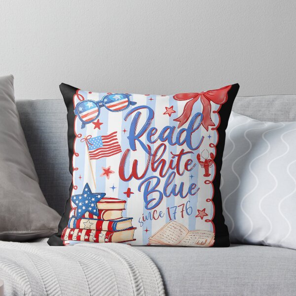 Item preview, 4th of July Read White Blue Patriotic Book Lovers Girl Women designed and sold by SylviaYLaughlin.