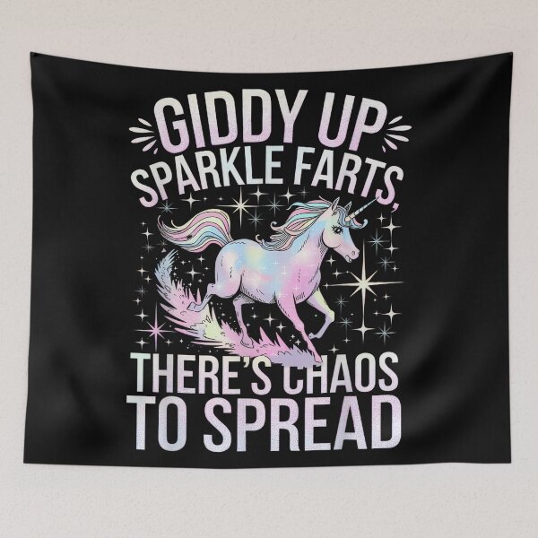 Item preview, Giddy Up Sparkle Farts Tshirt Girl There's Chaos to Spread designed and sold by AndersonLFernan.