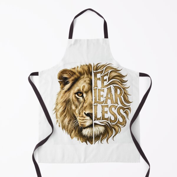 Item preview, Fearless Lion Split Design Vintage Gold Wildlife Motivational designed and sold by Presshue.