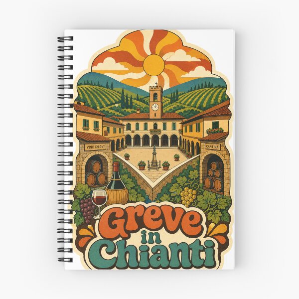 Item preview, Greve in Chianti Italy Travel Souvenir - Retro Illustration designed and sold by VisualArtsOasis.