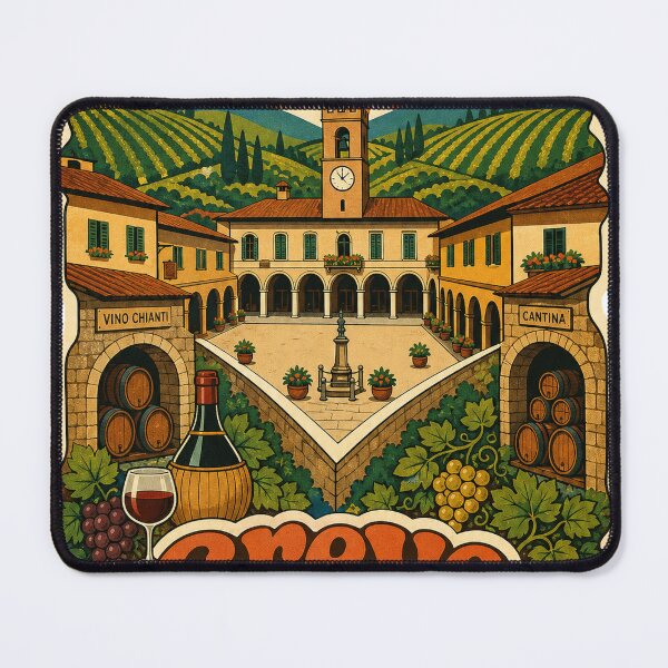 Item preview, Greve in Chianti Italy Travel Souvenir - Retro Illustration designed and sold by VisualArtsOasis.
