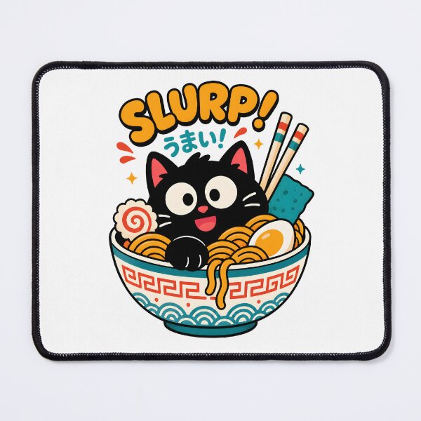Item preview, Slurp Cute Ramen Cat designed and sold by ChocoMellowCo.