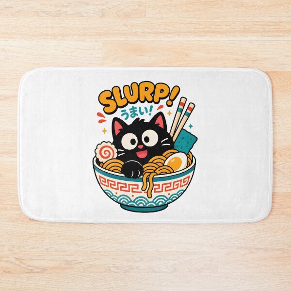 Item preview, Slurp Cute Ramen Cat designed and sold by ChocoMellowCo.