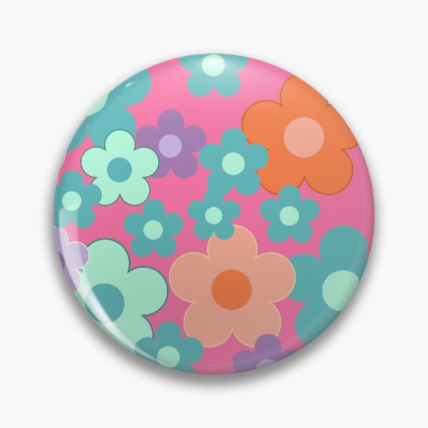 Item preview, Simple flower in turquoise, pink and purple designed and sold by BritishDelights.