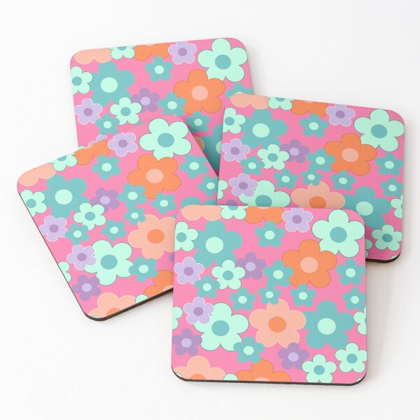 Item preview, Simple flower in turquoise, pink and purple designed and sold by BritishDelights.