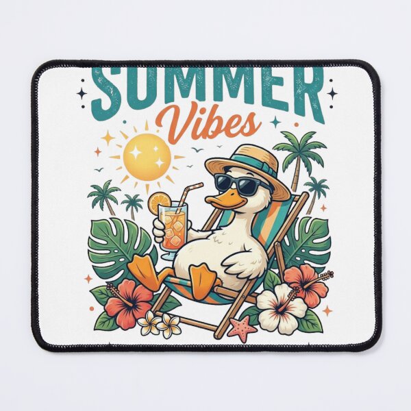 Item preview, Summer Vibes Duck – Professional Chill Expert Tropical Beach Vacation Design designed and sold by MS Pod Studio.