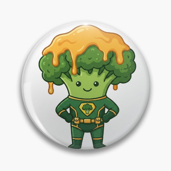 Item preview, Commander Funck — Cute Broccoli Superhero Kawaii Food Art | Conditioned For Kindness designed and sold by monolithstudio.
