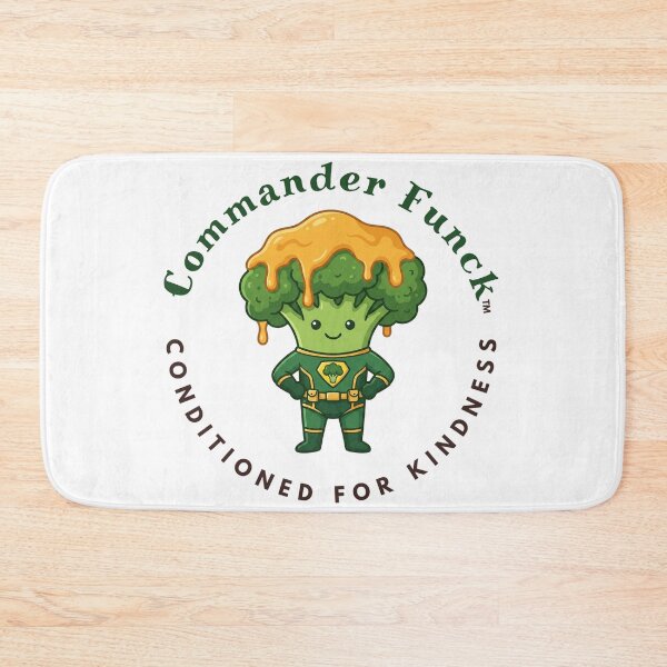 Item preview, Commander Funck — Cute Broccoli Superhero Kawaii Food Art | Conditioned For Kindness designed and sold by monolithstudio.