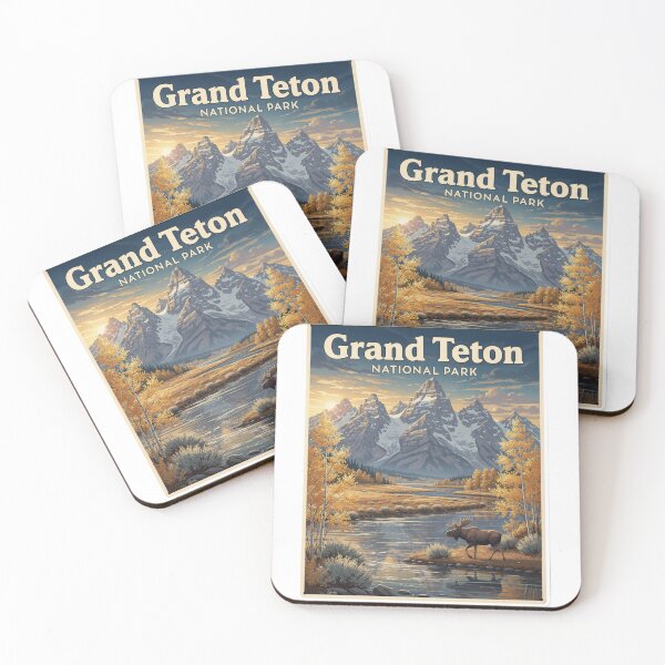 Item preview, Grand Teton National Park Wyoming Wilderness Vintage Design designed and sold by The Souvenir Dept..